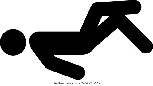 Hombre durmiendo en el icono del suelo.