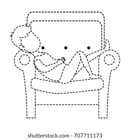 man sleeping on sofa