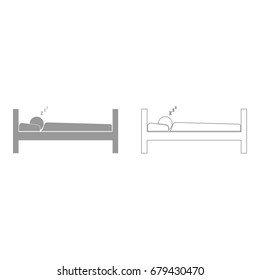 Man sleeping  set  icon .