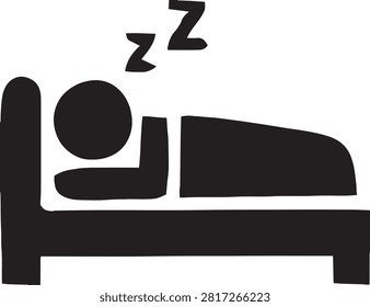 Man Sleeping Silhouette Vector Illustration