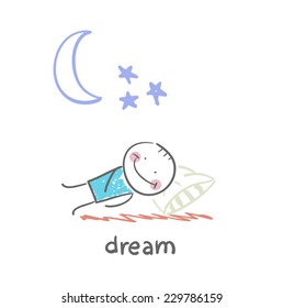 man sleeping under the stars