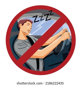 Man sleeping while driving, dangerous drive don't drive if sleepy accident in road