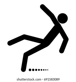 Man slip fall icon .