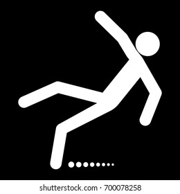 Man slip fall icon .