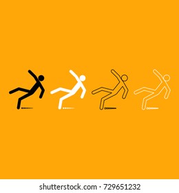 Man slip fall icon .
