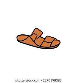 Man slippers elegant illustration creative design