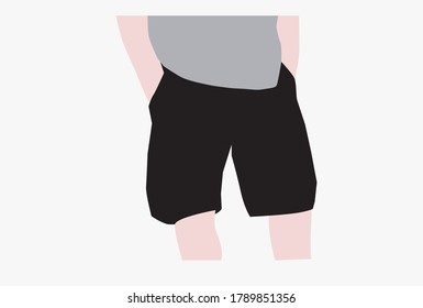 Man small pant vector design 