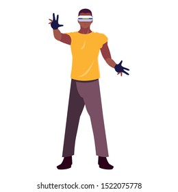 Man with smartglasses design, Augmented reality virtual technology device and modern theme Vector illustration