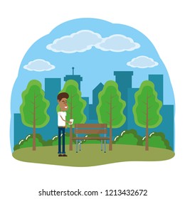 Man with smartphone