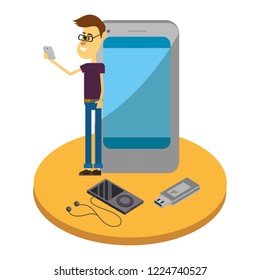 Man with smartphone