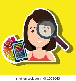 man smartphone color chart idea