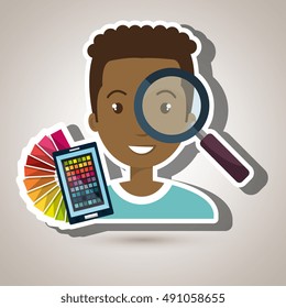 man smartphone color chart idea