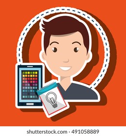 man smartphone color chart idea