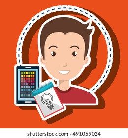 man smartphone color chart idea