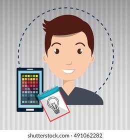 man smartphone color chart idea