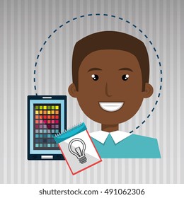 man smartphone color chart idea