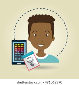 man smartphone color chart idea