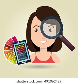 man smartphone color chart idea