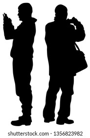 Hombre con smartphone de fondo blanco