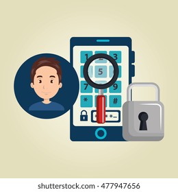 man smartphone password