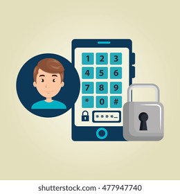 man smartphone password