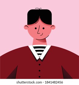 man smile in frame illustration