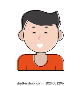 Man smiling cartoon