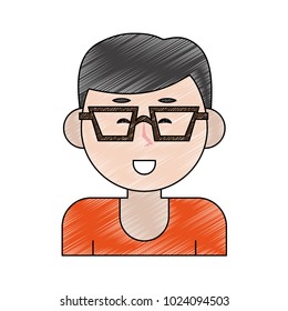 Man smiling cartoon