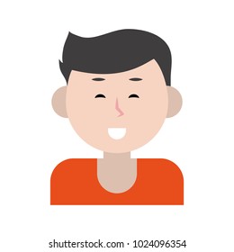 Man smiling cartoon