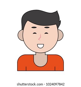 Man smiling cartoon