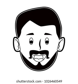 Man smiling cartoon