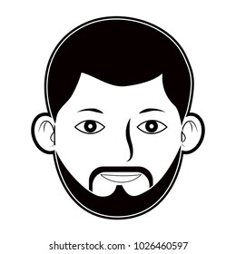 Man smiling cartoon