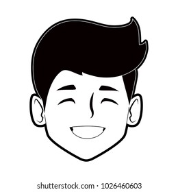 Man smiling cartoon