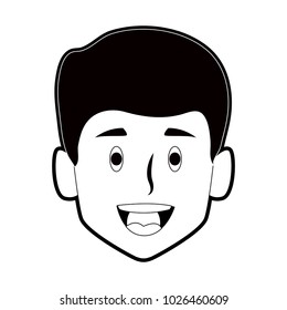 Man smiling cartoon