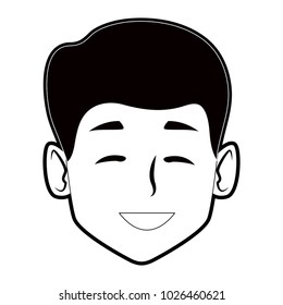 Man smiling cartoon