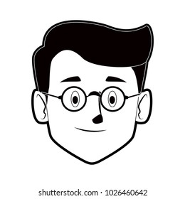 Man smiling cartoon