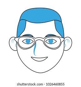 Man smiling cartoon