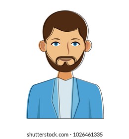 Man smiling cartoon