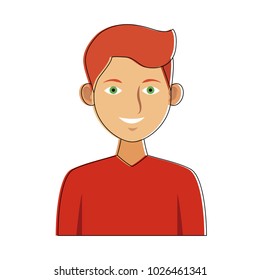 Man smiling cartoon