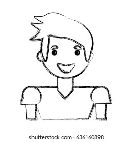 Man smiling cartoon