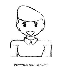 Man smiling cartoon