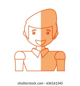 Man smiling cartoon