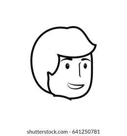 Man smiling cartoon