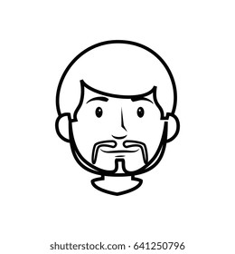 Man smiling cartoon