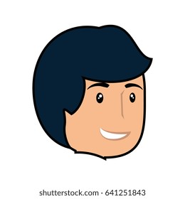 Man smiling cartoon