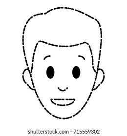Man smiling cartoon