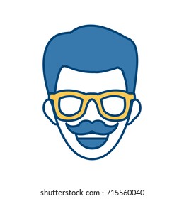 Man smiling cartoon