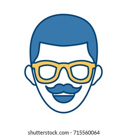 Man smiling cartoon