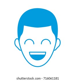Man smiling cartoon