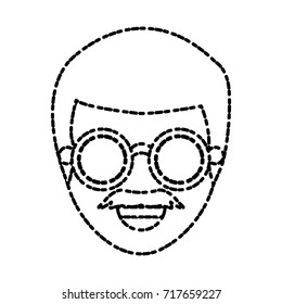 Man smiling cartoon